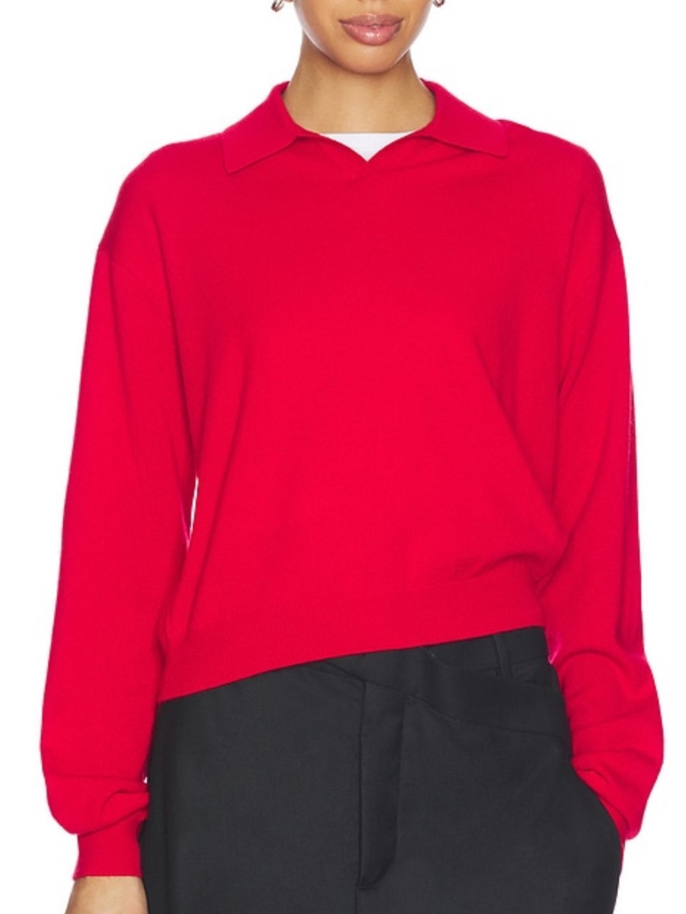 EAVES | NWOT! Whinifred Knit Polo in Red Size: XS